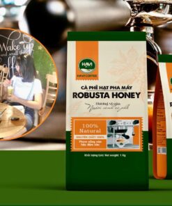 CÀ PHÊ HẠT PHA MÁY ROBUSTA HONEY TÚI 1KG